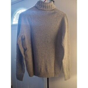 XS Lello Men's Lambswool Donegal Turtleneck Winter Sweater